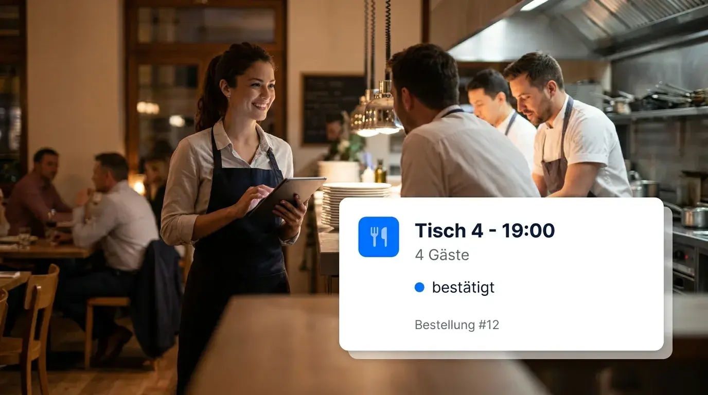Digital reservation and order overview for hospitality