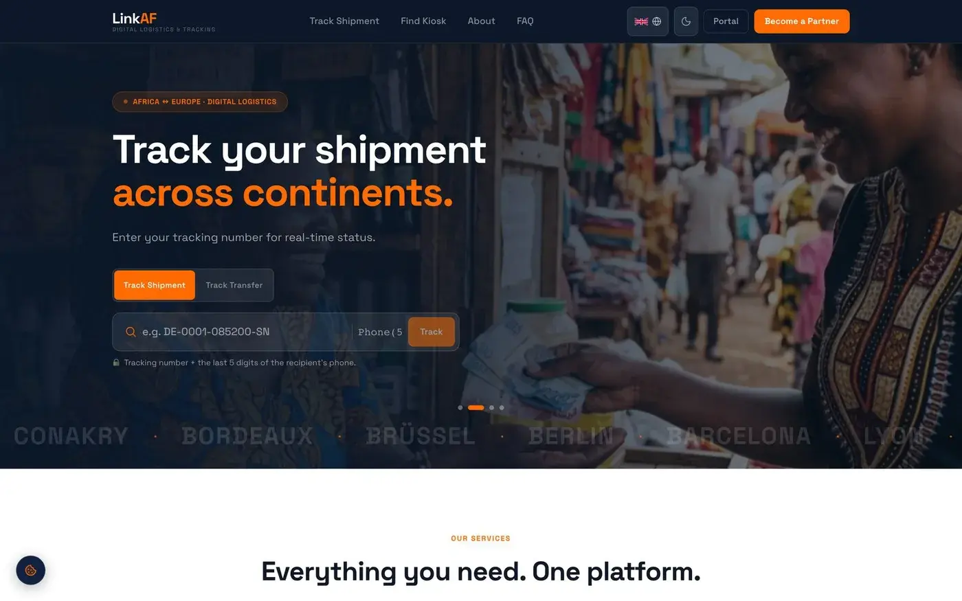 LinkAF, Logistik & Tracking
