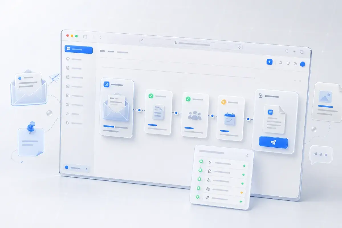 Automated workflow from enquiry to document